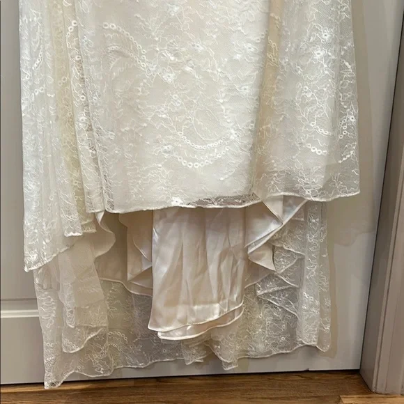 White By Vera Wang Ivory Lace Wedding Dress - New With Tag - Picture 12 of 16